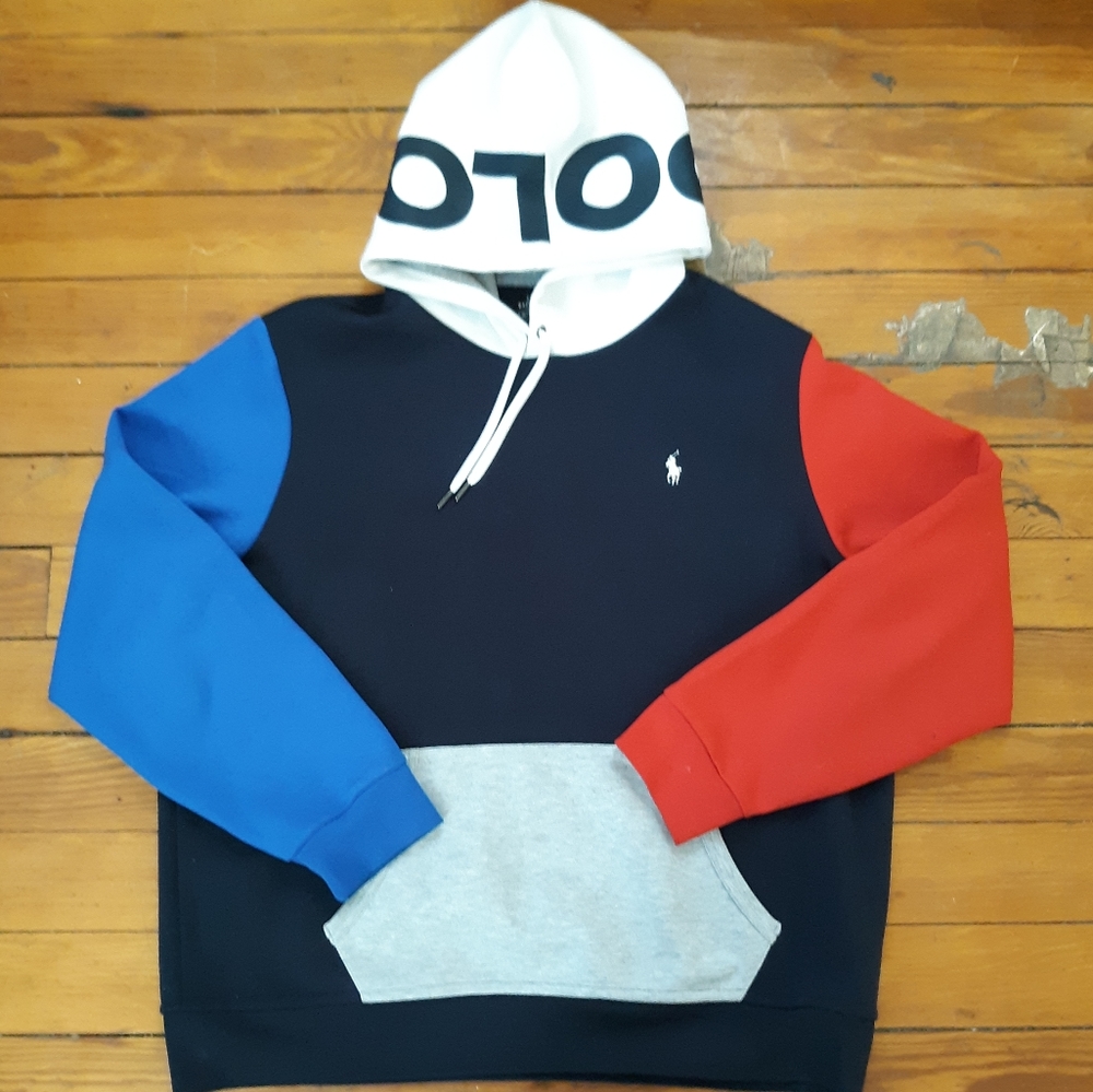 POLO RALPH LAUREN Colorblock Hoodie - mens XL